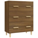 vidaXL Skjenk brun eik 70x34x90 cm konstruert tre