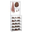 Herzberg Segmentert Hallstand Kleshenger med 5 hyller Skostativ   60x173cm