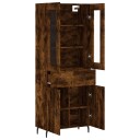 vidaXL Highboard røkt eik 69,5x34x180 cm konstruert tre 8720845479725