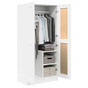 vidaXL Garderobe hvit 82,5x51,5x180 cm sponplate