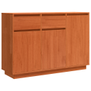 Serviesskap med skuff Voksbrun 110 x 34 x 75 cm Heltre furu