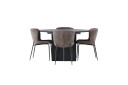 Venture Home Matilda Matgruppe 130 cm Rund med 4 Modesto Stoler Sort