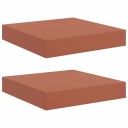  Vegghylle Veggmontert 2 pcs Rød 23 x 23,5 x 4 cm Konstruert tre