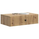 vidaXL Vegghengt Sidebord Artisan eik 59 x 34,5 x 17 cm Konstruert tre