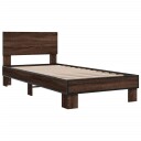  Sengeramme brun eik 90x200 cm konstruert tre og metall 8721102447891