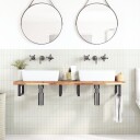  Plate til baderomsskap ubehandlet 120x40x4 cm heltre akasie