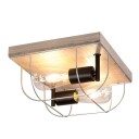 Envostar Neptuna 2 Square Taklampe Grey Wood/Black/Grey