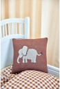 Rice Kids Elephant Cushion Med 3D Details Og Filler Chocolate Brown Small