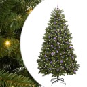  Kunstig juletre med LED  stripelys grønn 240 cm PVC og metall