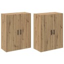  Vegghengte skap Veggmontert 2 pcs artisan eik 69.5 x 34 x 90 cm
