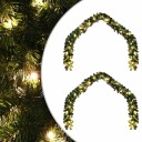  Julekrans with 600 LEDs 2 pcs grønn 40 m PVC