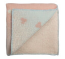 Røros Tweed Melvin halvpledd rosa blått