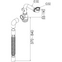 Purus 8075613 Vannlåssett for servantskap 40 mm x G32 Innendørsavløp