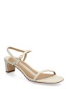 Lauren Ralph Lauren Lainee Mid Heel Nappa Leather Sandal   Cream   36