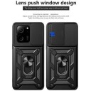 Xiaomi 13T/13T Pro Hybrid-deksel med Roterende Ring med Kameraskjold Svart