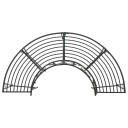 vidaXL Trebens 4  seter 160 x 80 x 89 cm steel Svart halvrund