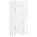 vidaXL Highboard hvit 69,5x34x180 cm konstruert tre 8720845474874