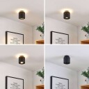 Arcchio Walisa LED-taklampe, rund, svart