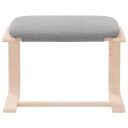  Fotskammel lysegrå 51x41x40 cm stoff 8720845742751