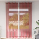  Voilegardiner med grommets 2 stk vinrød 8721158551757
