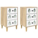 vidaXL Nattbordskap HANAU 2 stk. Sonoma eik 36 x 33 x 60 cm