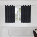  Gardiner med gardiner 2 pcs Svart 140 x 140 cm Fløyel