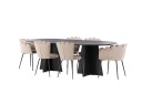 Venture Home Spisegruppe Manciat 230 cm Oval med 4 Limhamn Stoler Beige
