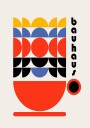 Bauhaus Coffee 70s Decor Plakat Plakat / 40x50cm