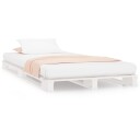 vidaXL Sengeramme hvit 75x190 cm heltre furu 2FT6 Small Single