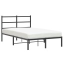 vidaXL Sengeramme i metall med hodegavl svart 120x190 cm 8721012302594