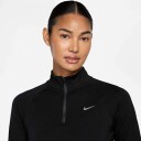 Nike Tempo Dri FIT Half Zip Running Top Dame Black/Reflective Silver L