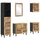 vidaXL Baderomsskapsett 5 stk. Naturlig 38 x 33 x 160 cm