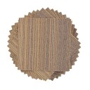 Helteppe   Almeria Tekstilfliser 24 stk. ujevnt stripet brun Størrelse: 50 x 50 cm
