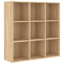 vidaXL Bokhylle sonoma eik 98x30x98 cm sponplate