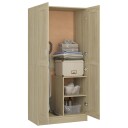 vidaXL Garderobe sonoma eik 82,5x51,5x180 cm sponplate