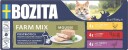 Bozita Katt Mousse Blandet Gård 12 x 85 g Våtfôr til Katt med Helse og Pels