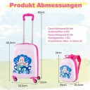 Bagasjesett for barn – 12""+16"" hardt skall og ryggsekk, havfruedesign