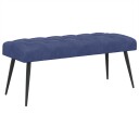 vidaXL Benk med knappheft Politi blå 110 x 40 x 46 cm Fløyel