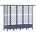 vidaXL Hevet Bed med Trellis og Tak Grå 202,5 x 40 x 127 cm PP
