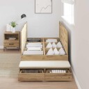 Oppbevaringsseng Ramme Artisan Eik 100x200 cm