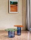 Striche Coffee Table Mint Green / Blue
