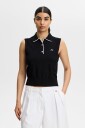 J. Lindeberg 30Y Becca Knit Polo Black XS