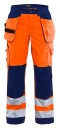 Blåkläder Håndverksbukse varsel dame Orange/Marineblå D21