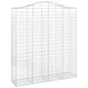 vidaXL Gabionkurver buede 3 stk 200x50x220/240 cm galvanisert jern