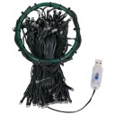 vidaXL Nettlys for juletre med 180 LED flerfarget 180 cm