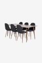 Venture Home   Spisegruppe Penally inkl. 6 spisestoler Penally   Brun