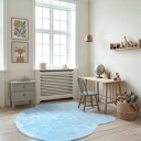 Barneteppe Aranga Super Soft Cat lyseblått Størrelse: Ø 160 cm