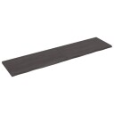 vidaXL Vegghylle m?rkegr? 200x50x4 cm behandlet heltre eik
