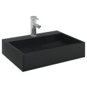 Servant 50x38x11 cm mineralstøpt/marmorstøpt svart