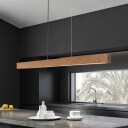 TK Lighting LED-pendel Teo i tre valnøtt 126 cm berøringsdimmer